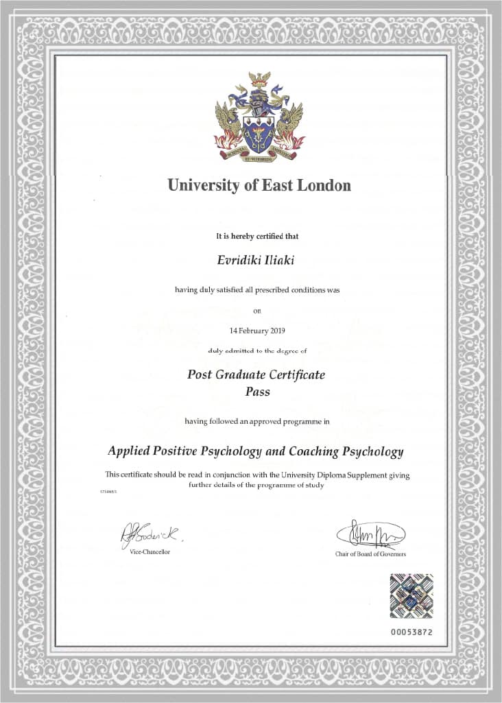 University of East London - Post Graduate Certificate